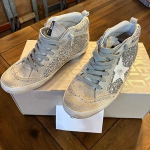 Silver glitter Mids Golden Goose